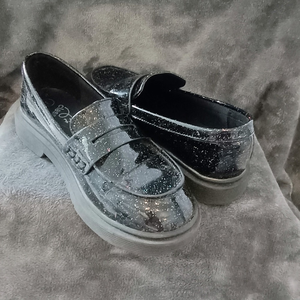 Art Class Celia Glitter Slip-On‎ Loafers Black Onyx  - Girls Size 3 - Picture 16 of 16